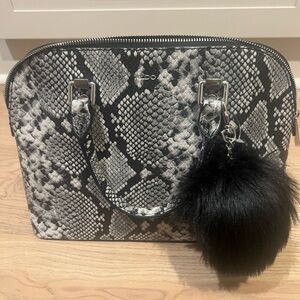 ALDO Monochrome Snake Print Satchel